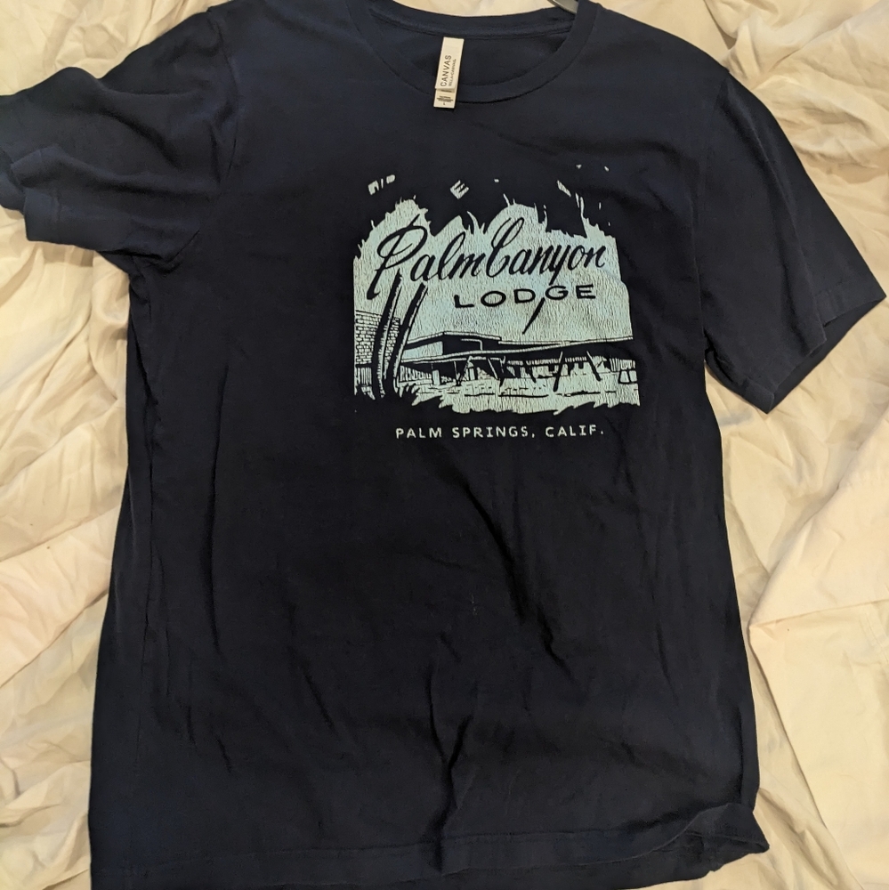 Vintage Palm Canyon Lodge dark blue t-shirt